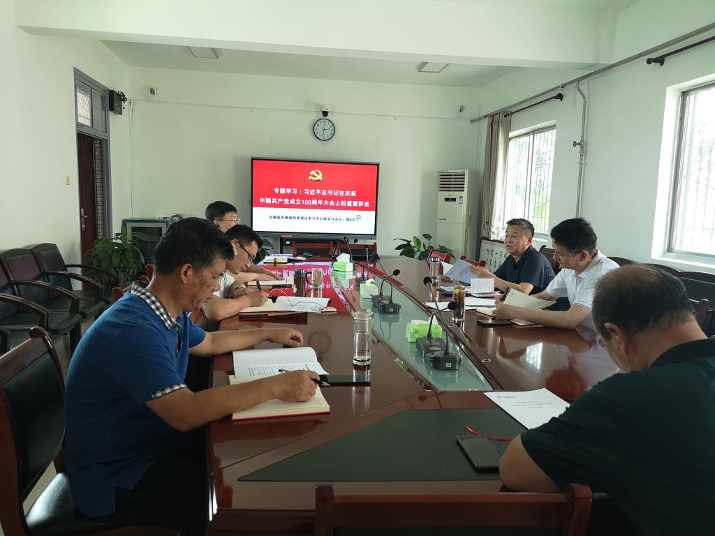 集团党委理论学习中心组认真学习贯彻习近平总书记“七一”重要讲话精神
