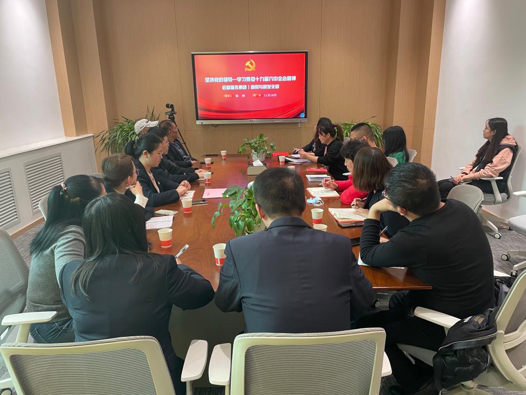商贸与研发支部召开党员大会集中学习贯彻党的十九届六中全会精神